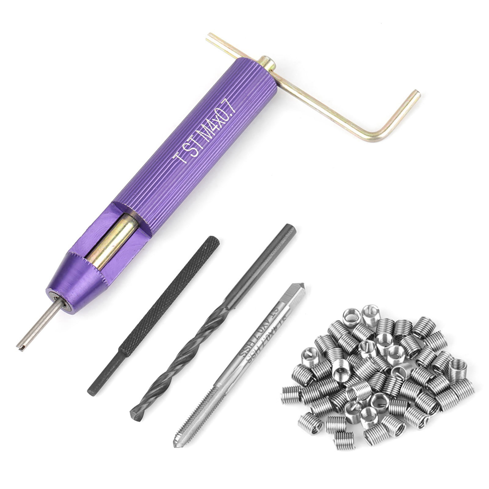 50pcs Stainless Steel Coiled Helical Screw Thread Inserts M4 x 2D ...