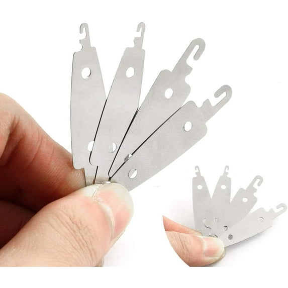 50pcs Stainless Steel Needle Threader Embroidery Cross Stitch Needle-Threading Sewing Needlework DIY Tool for Large Eye Needles