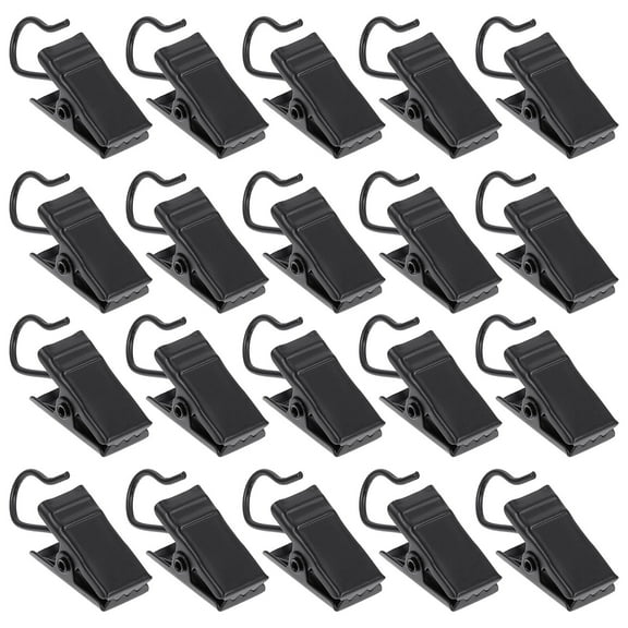 50 Pieces Mighty Steel Curtain Clips for Home Use Black Color Craft Hooks with Strong Grip