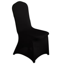 50pcs Stretch Spandex Chair Cover for Wedding Party Dining Banquet Event (Black, 50)