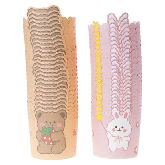 50pcs Sturdy Adorable Cupcake Paper Holders Convenient Accessory for Birthdays Celebrations and Baking Enthusiasts
