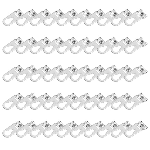 50pcs Sturdy Aluminum Alloy Picture Frame Mounting Hooks With Screws Ideal For Hanging Art In Living Room Or Gallery
