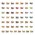 thumbnail image 1 of 50pcs Surf America Beach Themed Cartoon Stationery Stickers Summer Vacation Stickers Ocean Element Stickers Water Bottle Laptop Phone Toy Bicycle, 1 of 1