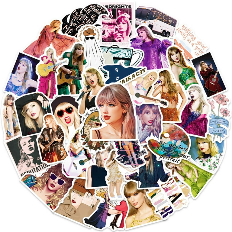Taylor Swift Merch  50pcs Swift Ablum Stickers for Adult,Taylor Singer  Albums Stickers,Waterproof Vinyl Sticker for Water Bottles,Laptops,Music  Fans,Party Favors Party Decor,Taylor Swift Gifts 