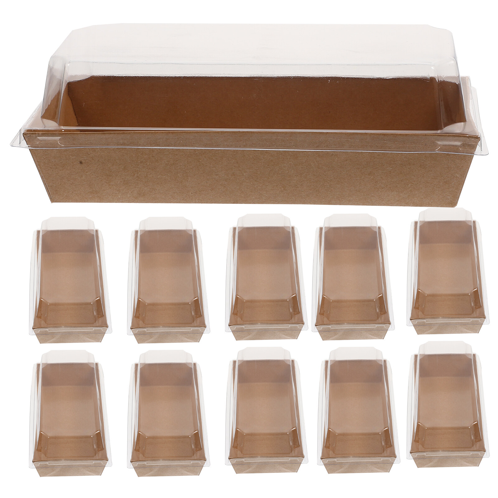 Qiysamall 50pcs Swiss Roll Boxes Muffin Cheese Pastry Dessert Packing