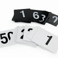 thumbnail image 1 of 50pcs Table Numbers 1-50, Plastic Table Numbers Double Table Number Cards Table Number Signs for Weddings Restaurant Banquets Party Event Decors White, 1 of 8