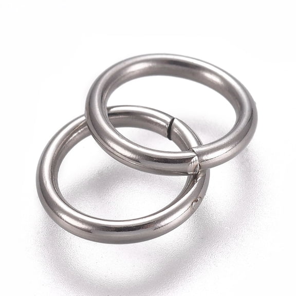 50pcs Tarnish Resistant 304 Stainless Steel Jump Rings Soldered Jump Rings Closed Jump Rings Stainless Steel color 18 Gauge 7x1mm Inner Diameter: 5.5mm