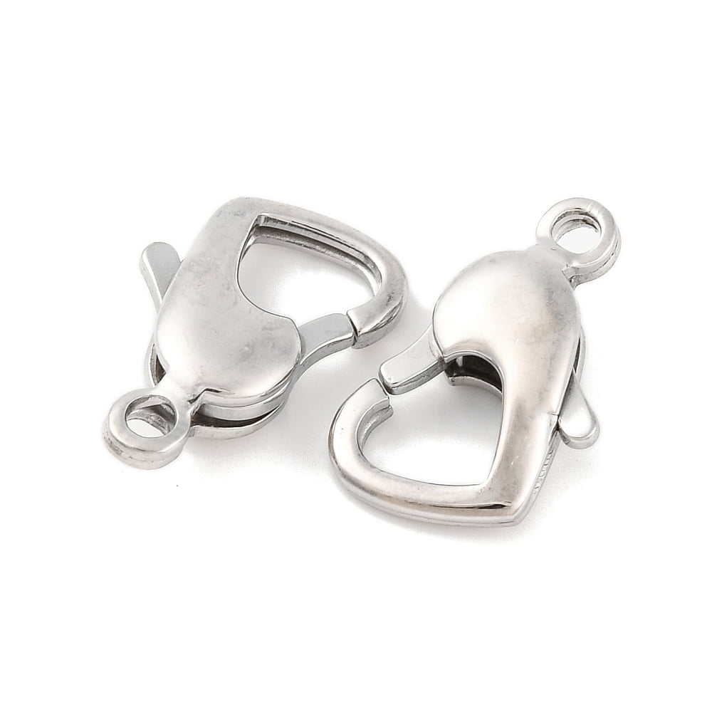 50pcs Tarnish Resistant 304 Stainless Steel Lobster Claw Clasps 8.5x15mm