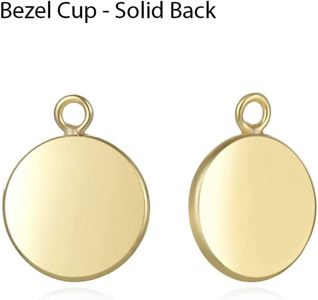 50pcs Tarnish Resistant Gold Bezel Cup Frame Tray Setting for 6mm