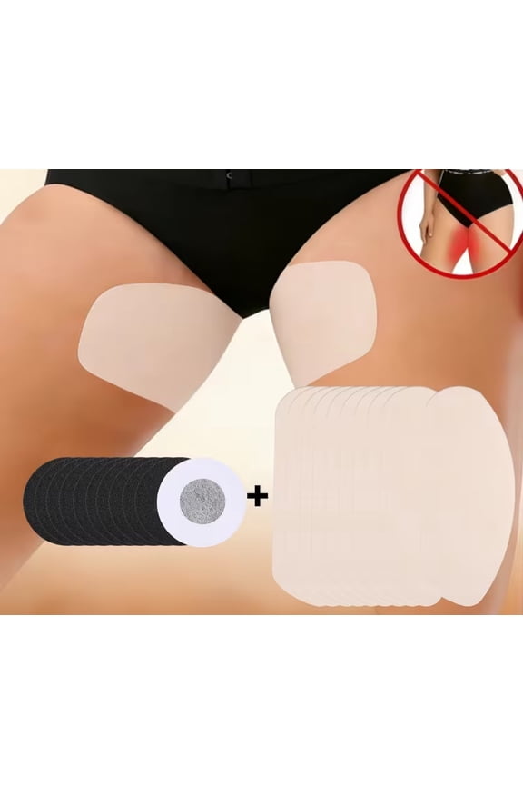 50pcs Thigh Chafe Pads and Nipple Covers Combo - Invisible Skin-Friendly Adhesive Anti-Chafing Pads for Women and Men