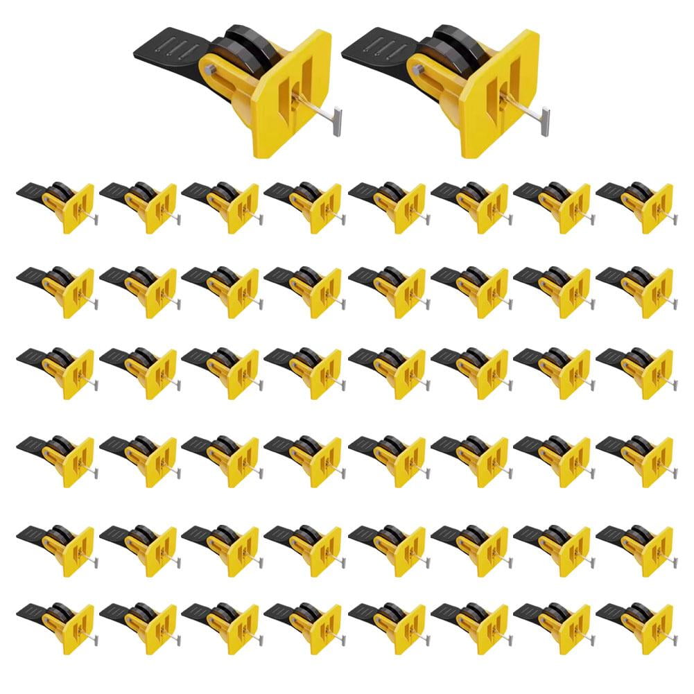 50pcs Tile Spacers Leveling System Kit, Reusable Tile Levelers ...