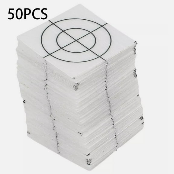 50pcs Total Station Reflector Silver Reflective Target Total Station Measurement