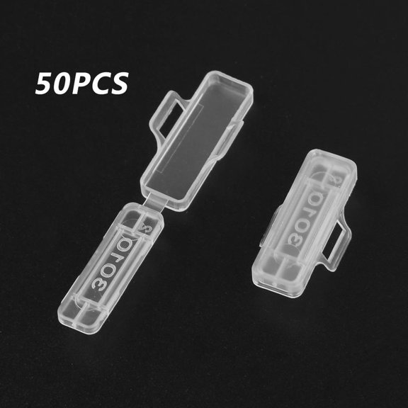 50pcs Transparent Cable Sign Cards Label Display Identification Box