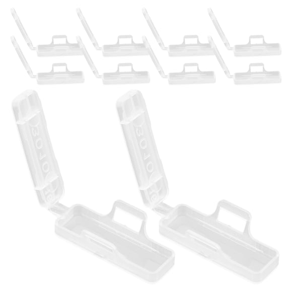 50pcs Transparent Plastic Cable Label Organizer Tags Wire Cord Holder Case for Electric Wires