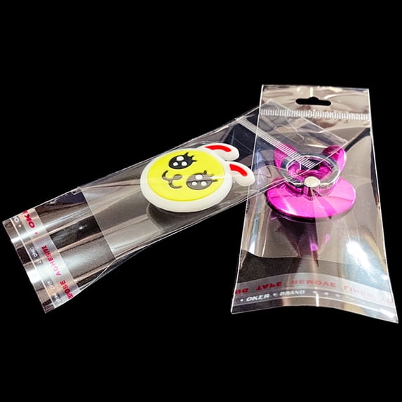 50pcs Transparent Self Sealing Bag Plastic Self Adhesive Bag with European Hole Hang Packaging for Jewelry Display Retail Inner size 8x14cm 50PCS