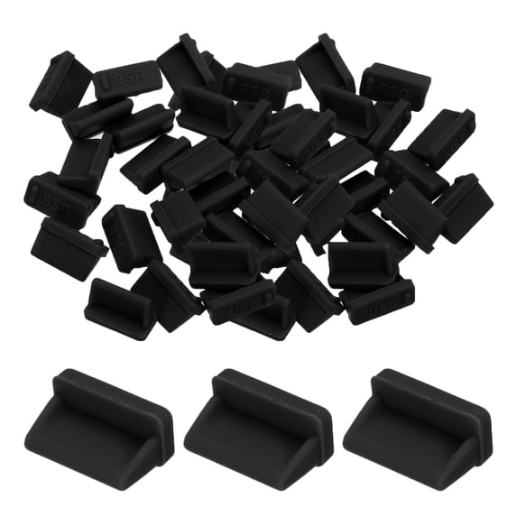 Uxcell 50Pcs USB Type A Port Plugs Covers Caps Silicone Anti Dust ...