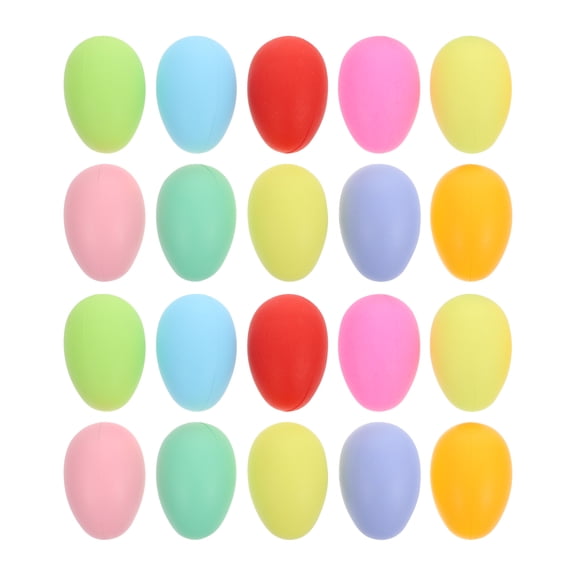 CIMAXIC 50pcs Egg Props Artificial Eggs Assorted Color Plastic for Still Life Photography