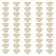 50pcs Unique Folds Heart Decor Romantic Heart Ornament Layout Supplies Decorative Heart Party Adornments for Wedding Feastival (Beige)
