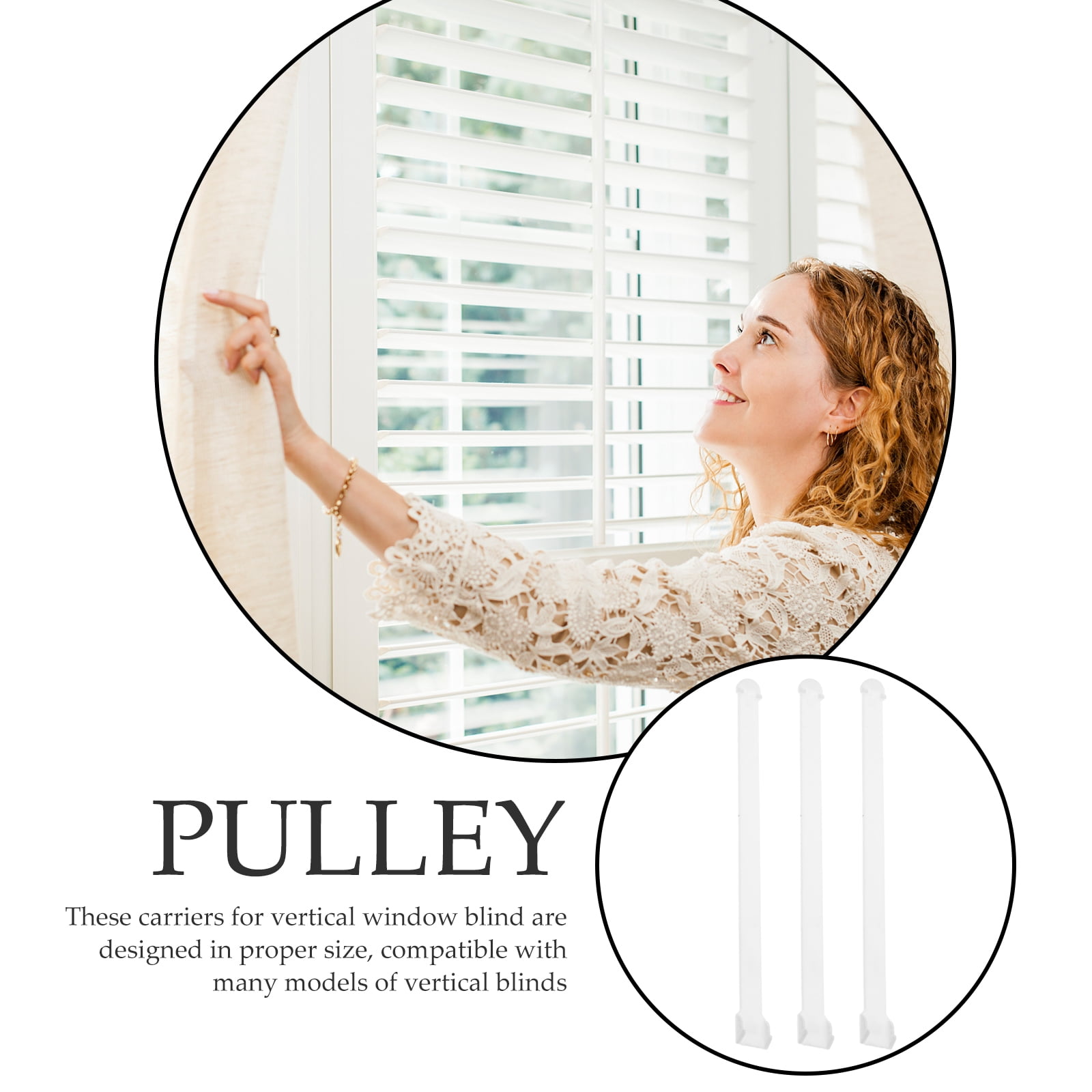 50pcs Vertical Blinds Connectors Locating Plate Curtain Track Roller