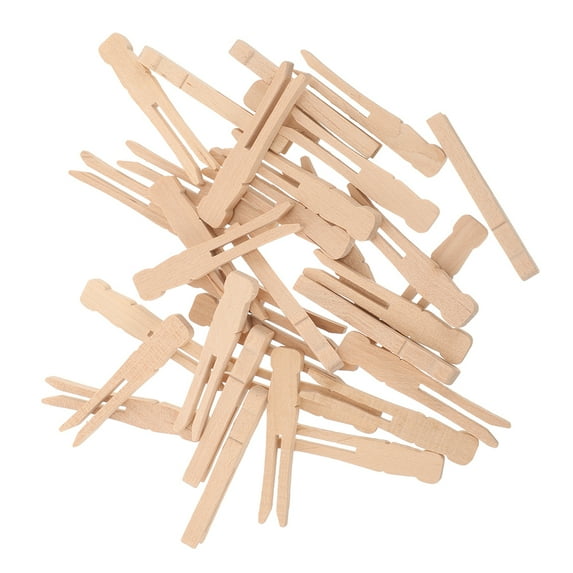 50pcs Vintage Wooden Clothespins for Laundry Heavy Duty Clothes Pins Traditional Wooden Clothesline Pegs Small Wooden Clothespins for Craft Decoration