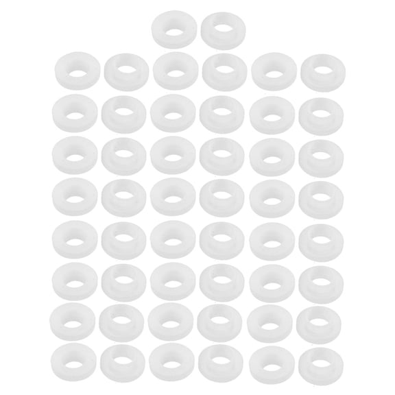 50pcs White Silica Gel Round Flat Washer Assortment Size 10x19x3mm Flat Washer