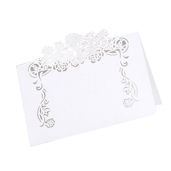 OULII 50Pcs Party Seat Card Assorted Color Pastoral Style Paper Place Name Card for Wedding and Gathering