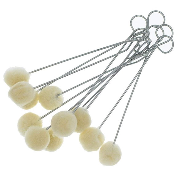 50pcs Wool Daubers Leather Ball Brush Wool Dye Applicators for Assisted Painting for Leather Craft Making DIY Leathercraft Projects