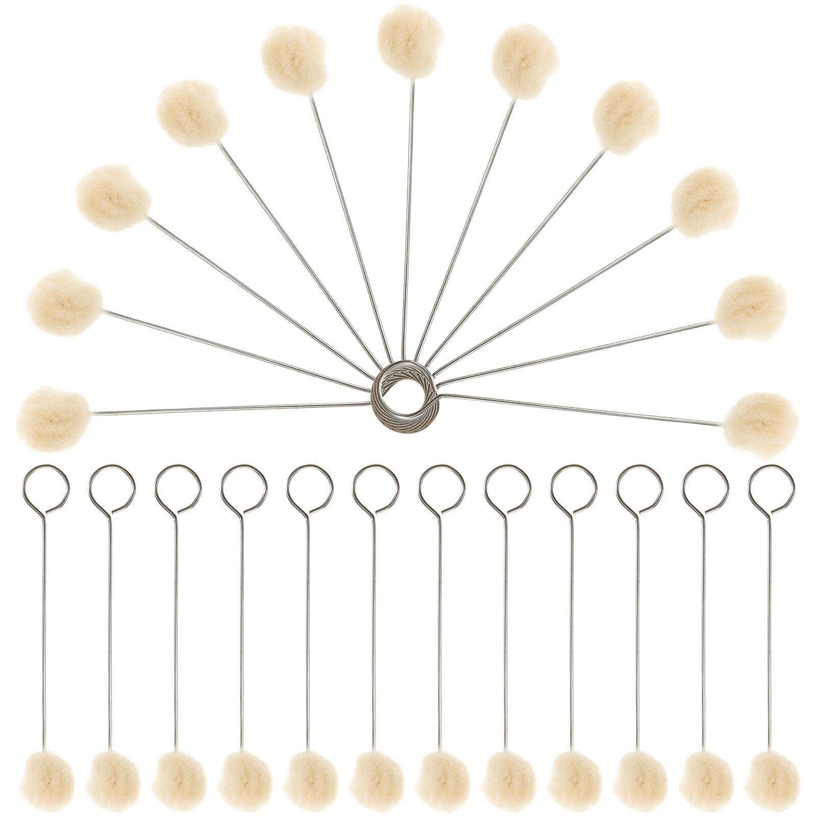 50pcs Wool Daubers with Metal Handle for Leather Dyes