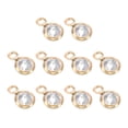 thumbnail image 1 of 50pcs Zirconia Charm,4mm Mini Crystal Bracelet Charm Zircon Rhinestone Pendant Crystal Diamond Charm Gemstone,Round, 1 of 5