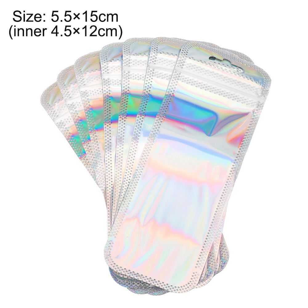 50pcs/bag High quality Jewelry Display Iridescent Packaging Bag OPP ...