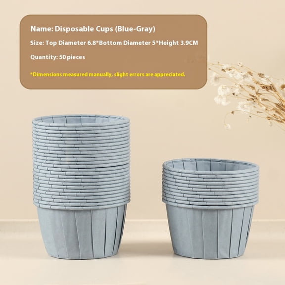 50pcs blue Cupcake Liners for Baking Cupcake,Cupcake Muffins Liners Cupcake Holders Paper Greaseproof Wrappers for Wedding, Showers, Gift