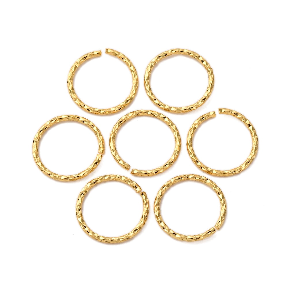 50pcs/box Twisted Open Jump Rings 18K golden Plated Jump Rings ...