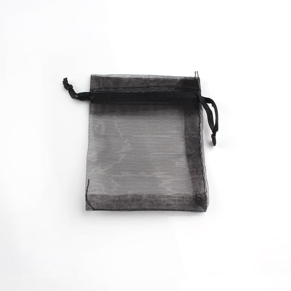 50pcs/lot (4 Size) Organza Gift Bag Jewelry Packaging Bag Wedding Party Goodie Packing Favors Cake Pouches Drawable Bags Present black 7x9cm