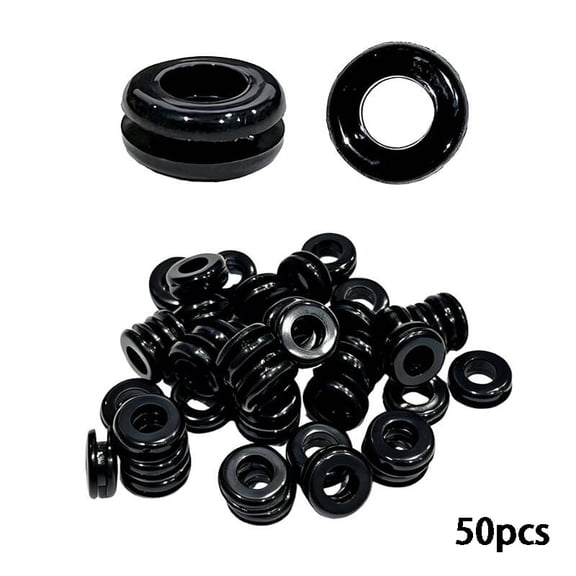 50pcs rubber sealing rings, automotive heat insulation wall through-hole gaskets, metal electrical box cable protection eye-ring sealing rings, protective pipe joints