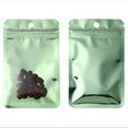 thumbnail image 1 of 50pcsThick Smell Proof Mylar Bags Holographic Metal Color Plastic Packaging for Small Businesses Storage Pouch Gift Zip Lock Bag (Green,7.5x12cm), 1 of 7