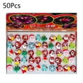 thumbnail image 1 of 50pieces Silicone Rings Party Favors with Diverse Pattern Santa Claus Design Retro Rings for Kids Christmas Presents, 1 of 9