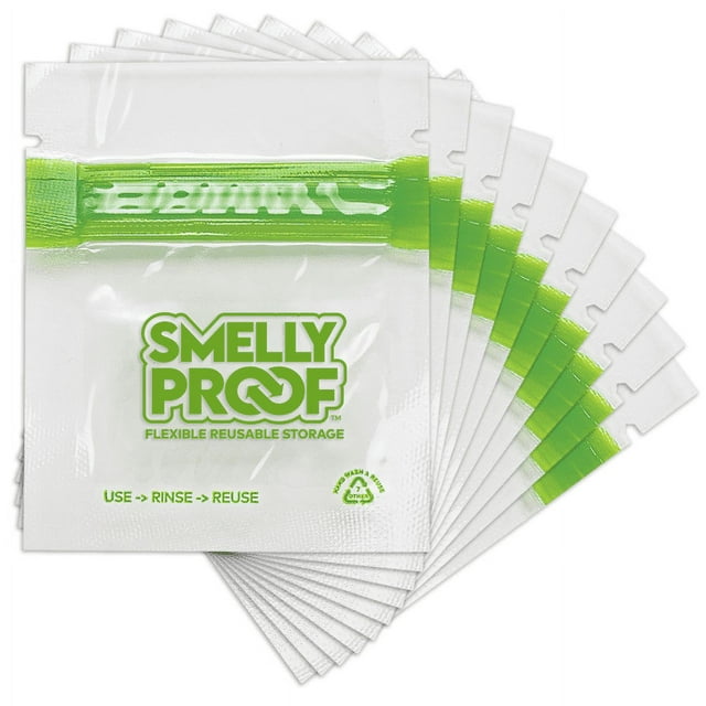 50pk Bulk, Smelly Proof Micro Bags - Ultra-Durable, Reusable, BPA-Free, 2" x2", US-Made, 50 Pcs
