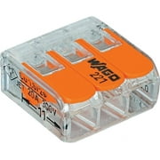 50pk Wago Lever Nuts 3-Conductor Series 221-413 Splicing Connector