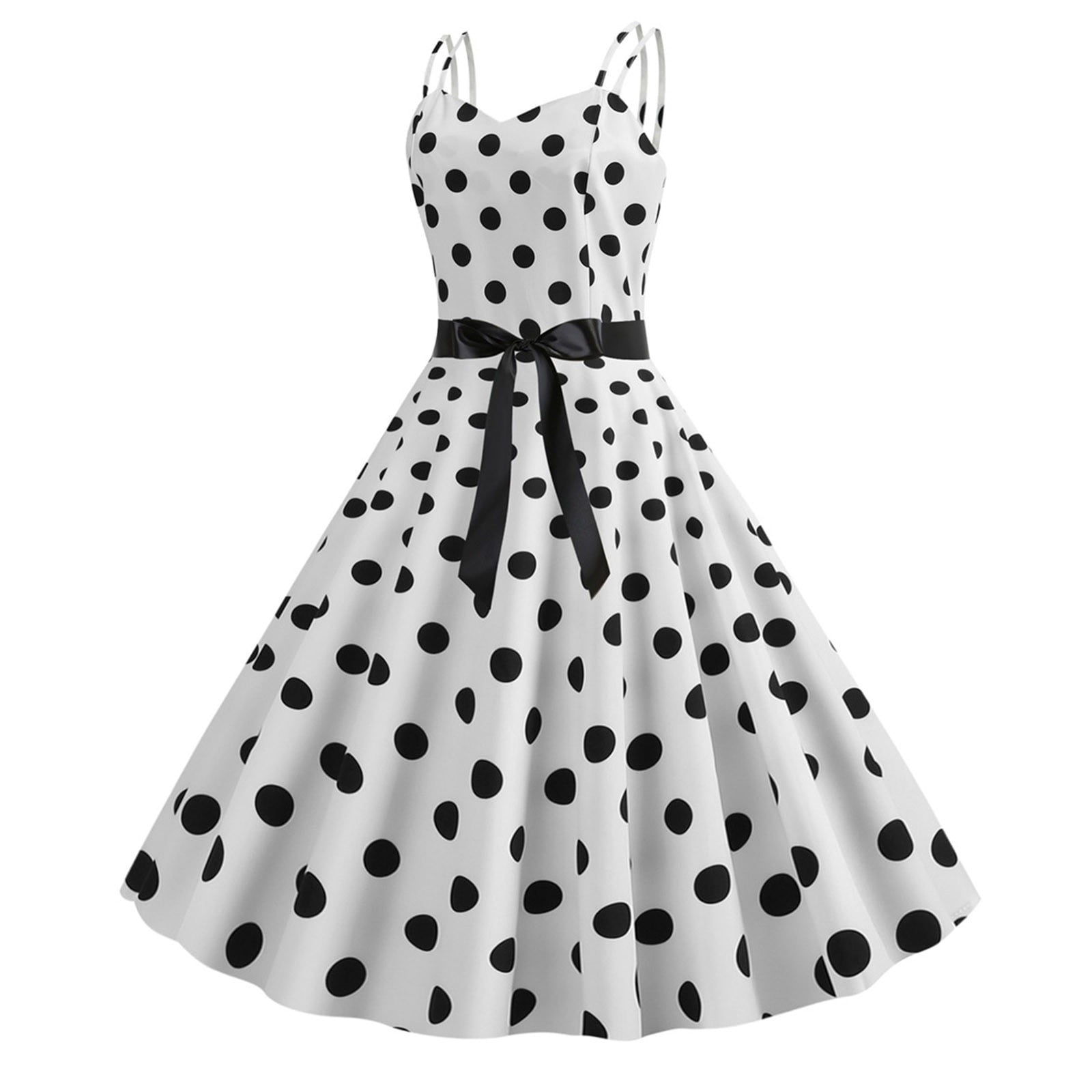 50's Polka Dot Sleeveless Dress main image 0
