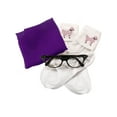 thumbnail image 1 of 50s Accessory Set - Pink Poodle Socks, Purple Chiffon Scarf & Cat Eye Glasses, 1 of 3