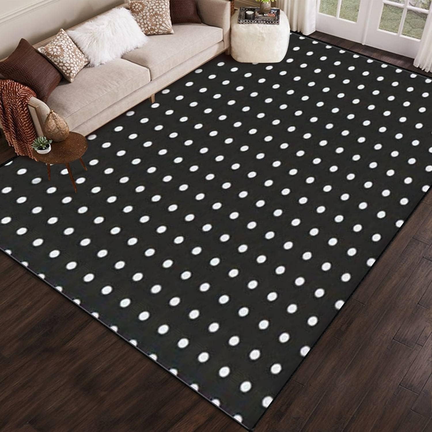 Retro Dining Rug 50s Diner Black Nostalgic Seamless Retro Styled 50s Diner Area Rug ...