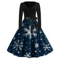 50s Dresses for Women Christmas Santa Claus Snowman Snowflake Xmas Tree