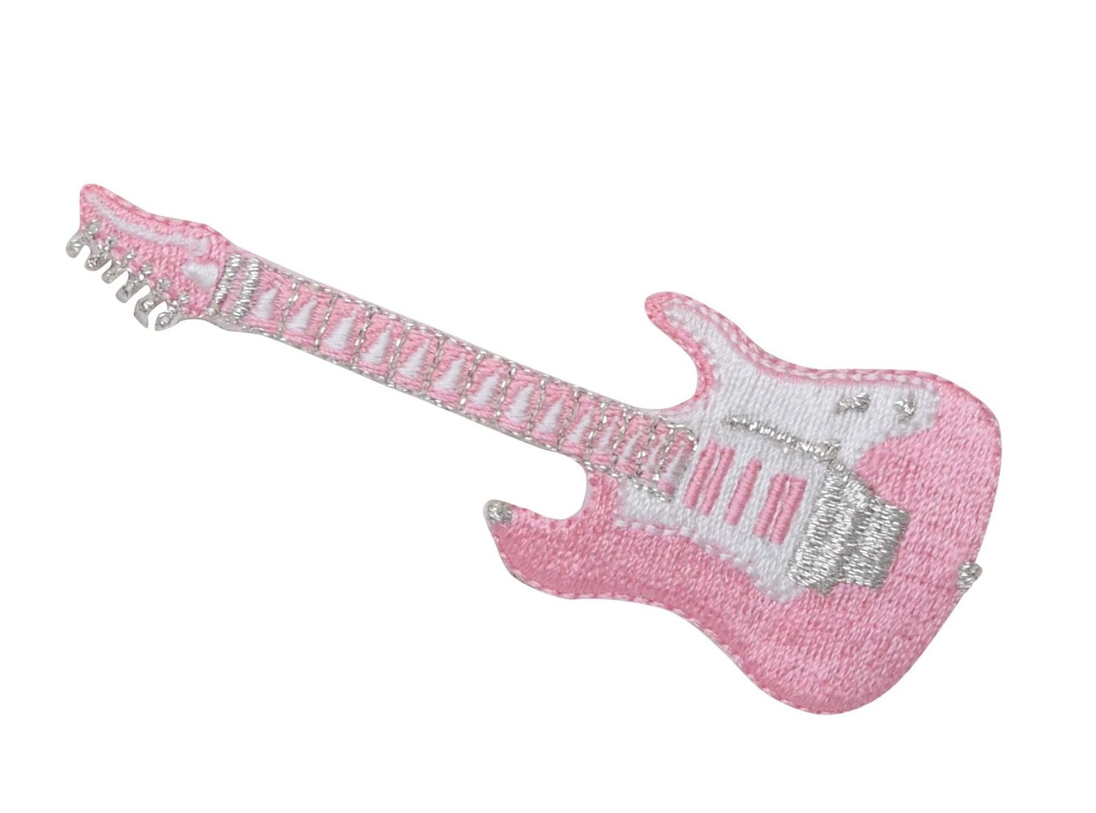 Onwomania USB-Stick 64 GB – Gitarren-Design Mit Glitzer, USB 2.0, In Geschenkbox (Silber/Rosa)