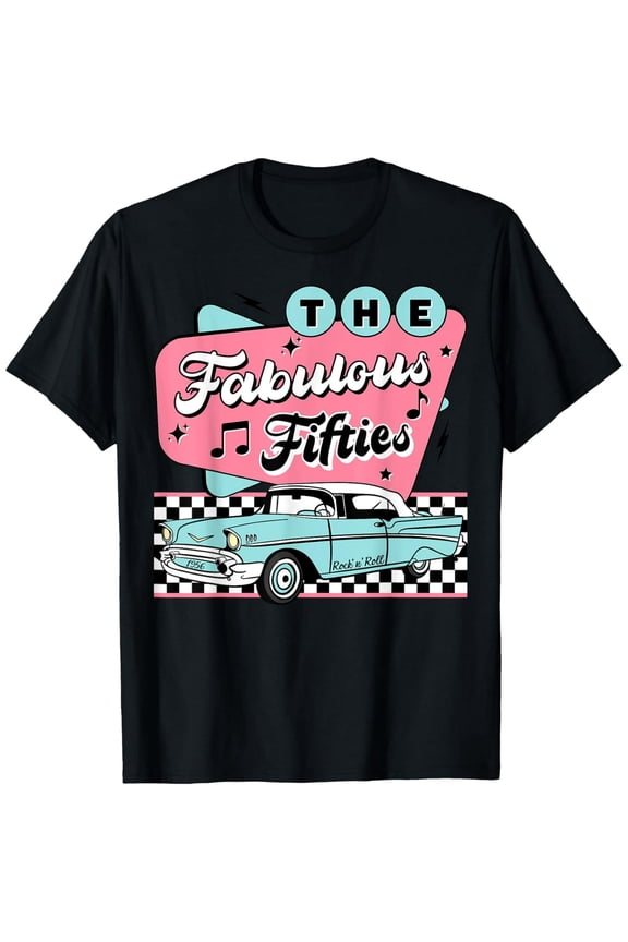 50s Rockabilly Vintage 1950s Clothing For Women Men Sock Hop T-Shirt