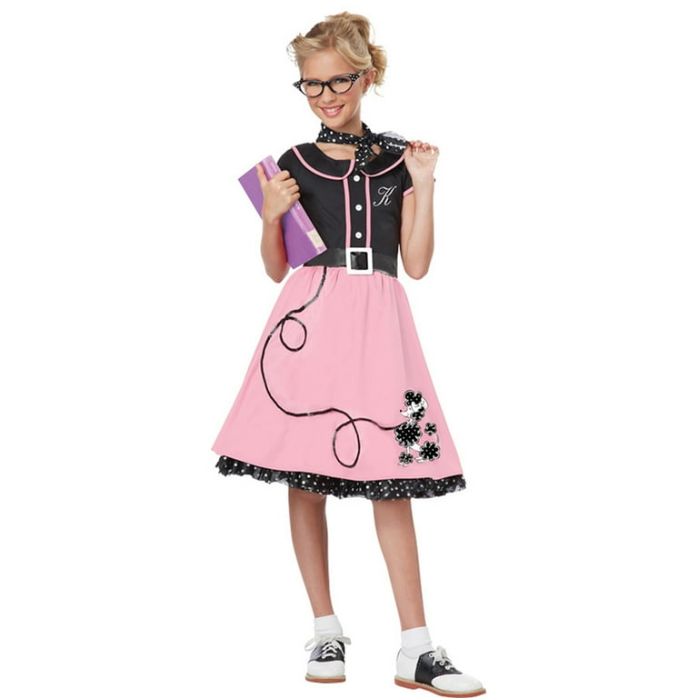 California Costumes 50s Sweetheart Girl s Halloween Fancy Dress Costume for Child L