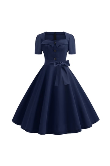 white christmas dresses Ladies 50s White Brown Cotton Shirtwaist Dress, Exotic Print main image 1