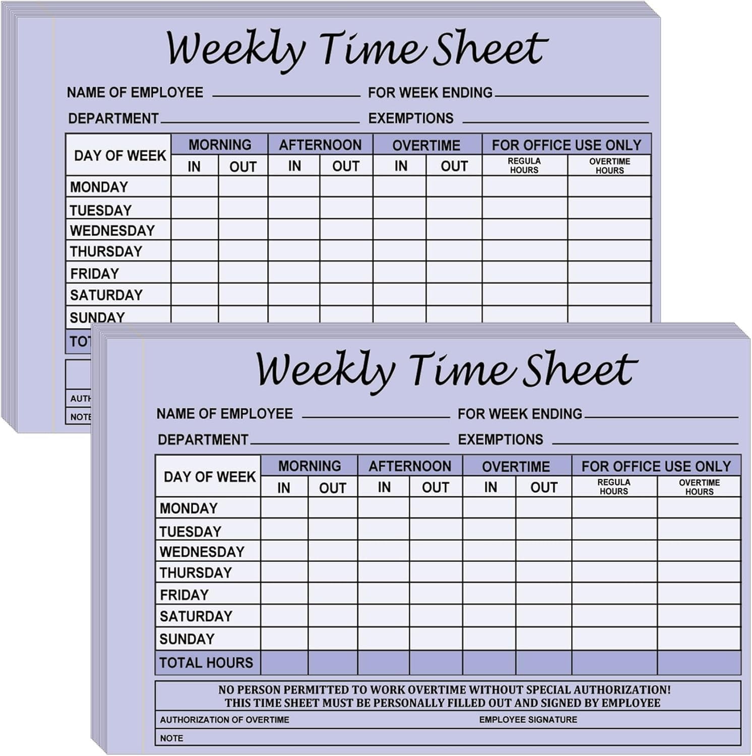 tracking-employee-work-hours-forms-walmart-business-walmart-business-supplies for Free Printable Home Health Care Timesheets Tracking Employee Work Hours Forms - Walmart Business - Walmart Business Supplies for Free Printable Home Health Care Timesheets