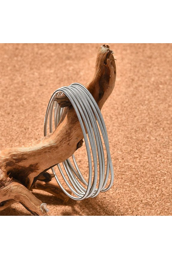 50strands Spring Bracelets Minimalist Bracelets Steel French Wire Gimp Wire for Stackable Wearing 12 Gauge 2mm Inner Diameter: 58.5mm