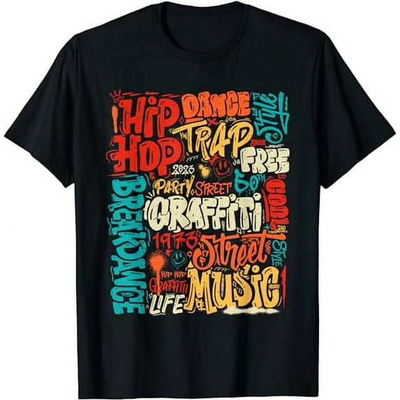 50tH Anniversary Of Hip hop Graffiti Cassette Vintage Retro T-Shirt