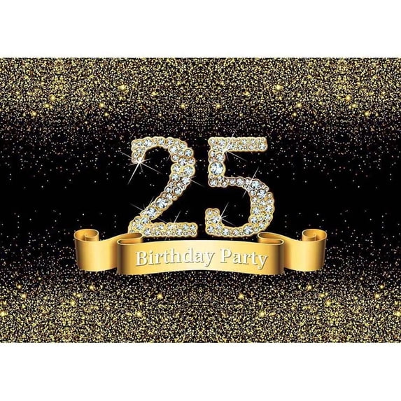 50th 40 30 25 18 Happy Birthday Party Banner Photo Background Props Gold Polka Dot Shine Poster Photography Backdrops Photocall